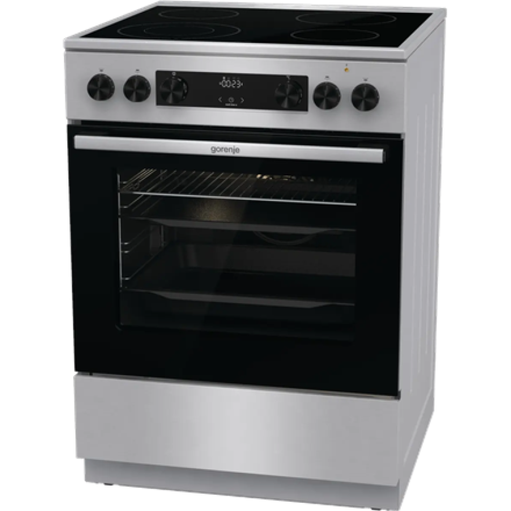 Gorenje GECS6C70XC , Cooker , Hob type Ceramic , Oven type Electric , Stainless steel , Width 60 cm , Grilling , Depth 60 cm , 71 L