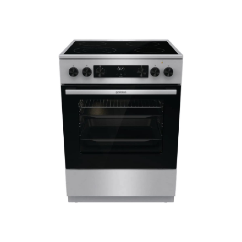 Gorenje GECS6C70XC , Cooker , Hob type Ceramic , Oven type Electric , Stainless steel , Width 60 cm , Grilling , Depth 60 cm , 71 L