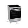 Gorenje GECS6C70XC , Cooker , Hob type Ceramic , Oven type Electric , Stainless steel , Width 60 cm , Grilling , Depth 60 cm , 71 L