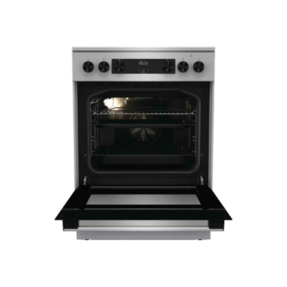 Gorenje GECS6C70XC , Cooker , Hob type Ceramic , Oven type Electric , Stainless steel , Width 60 cm , Grilling , Depth 60 cm , 71 L