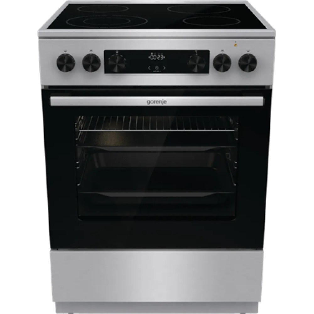 Gorenje GECS6C70XC , Cooker , Hob type Ceramic , Oven type Electric , Stainless steel , Width 60 cm , Grilling , Depth 60 cm , 71 L