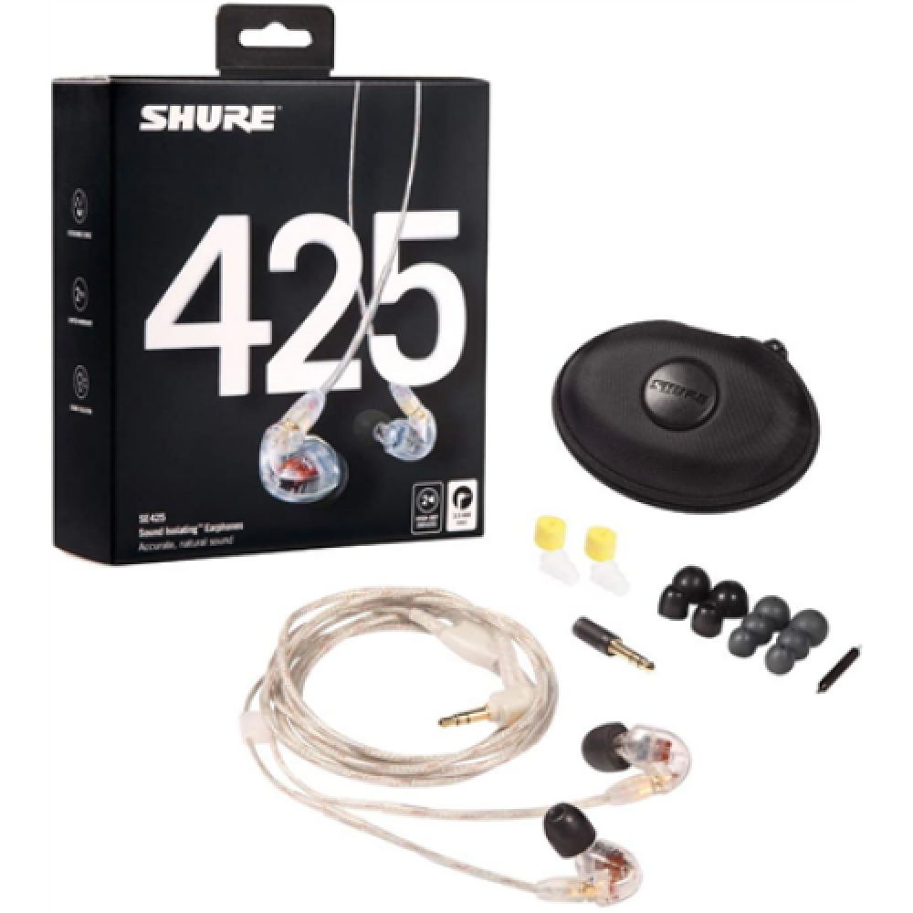 Shure SE425 Earphone, Clear Shure