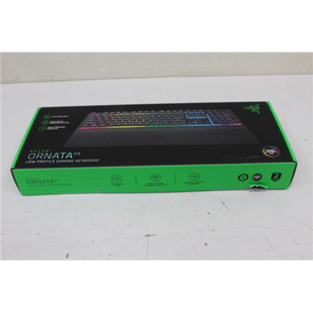 SALE OUT. Razer Ornata V3 Gaming Keyboard, Russian layout, Wired, Black , Razer , Gaming Keyboard , Ornata V3 , Gaming keyboard , Wired , RU , DAMAGED PACKAGING , Black , Numeric keypad , Razer Mecha-Membrane