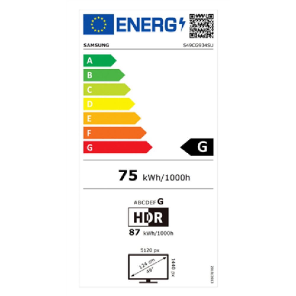 Samsung , Monitor , LS49CG934SUXEN , 49 , 32:9 , 240 Hz , 0.03 ms , 5120 x 1440 , 250 cd/m²