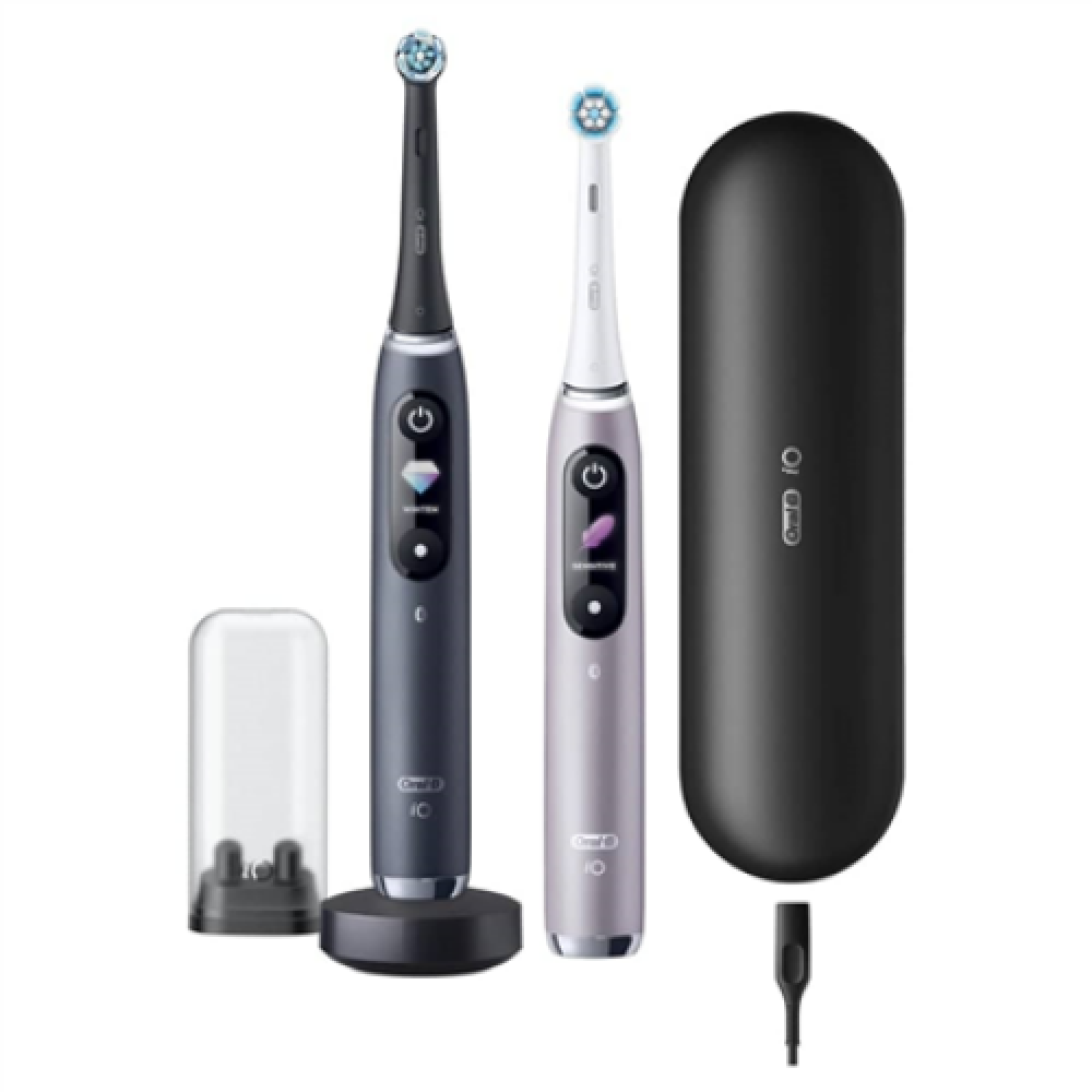 Oral-B , Electric Toothbrush , iO 9 Series Duo , Rechargeable , For adults , Number of brush heads included 2 , Number of teeth brushing modes 7 , Black Onyx/Rose