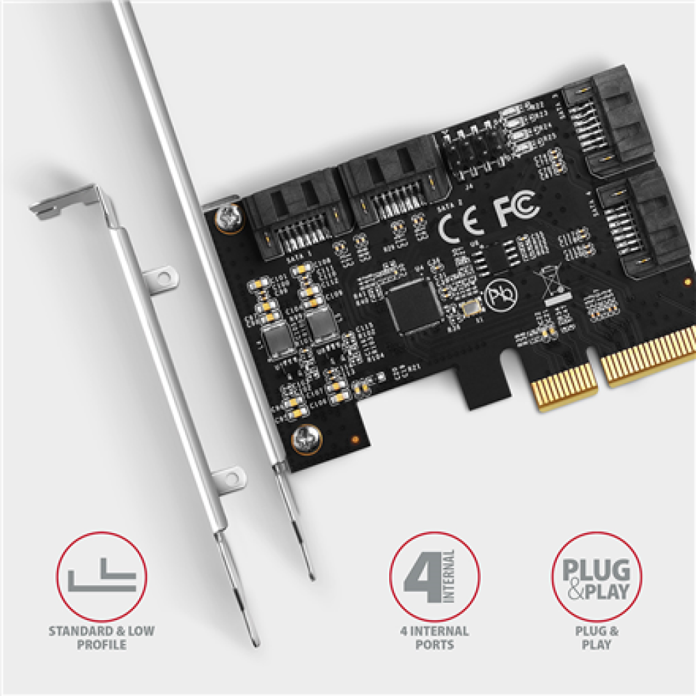 AXAGON PCIe Controller 4x SATA 6G , PCES-SA4X4