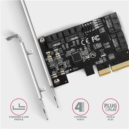 AXAGON PCIe Controller 4x SATA 6G , PCES-SA4X4