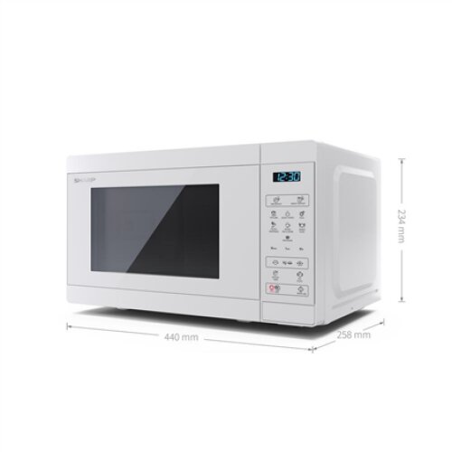 Sharp , Microwave Oven , YC-MS02E-C , Free standing , 800 W , White