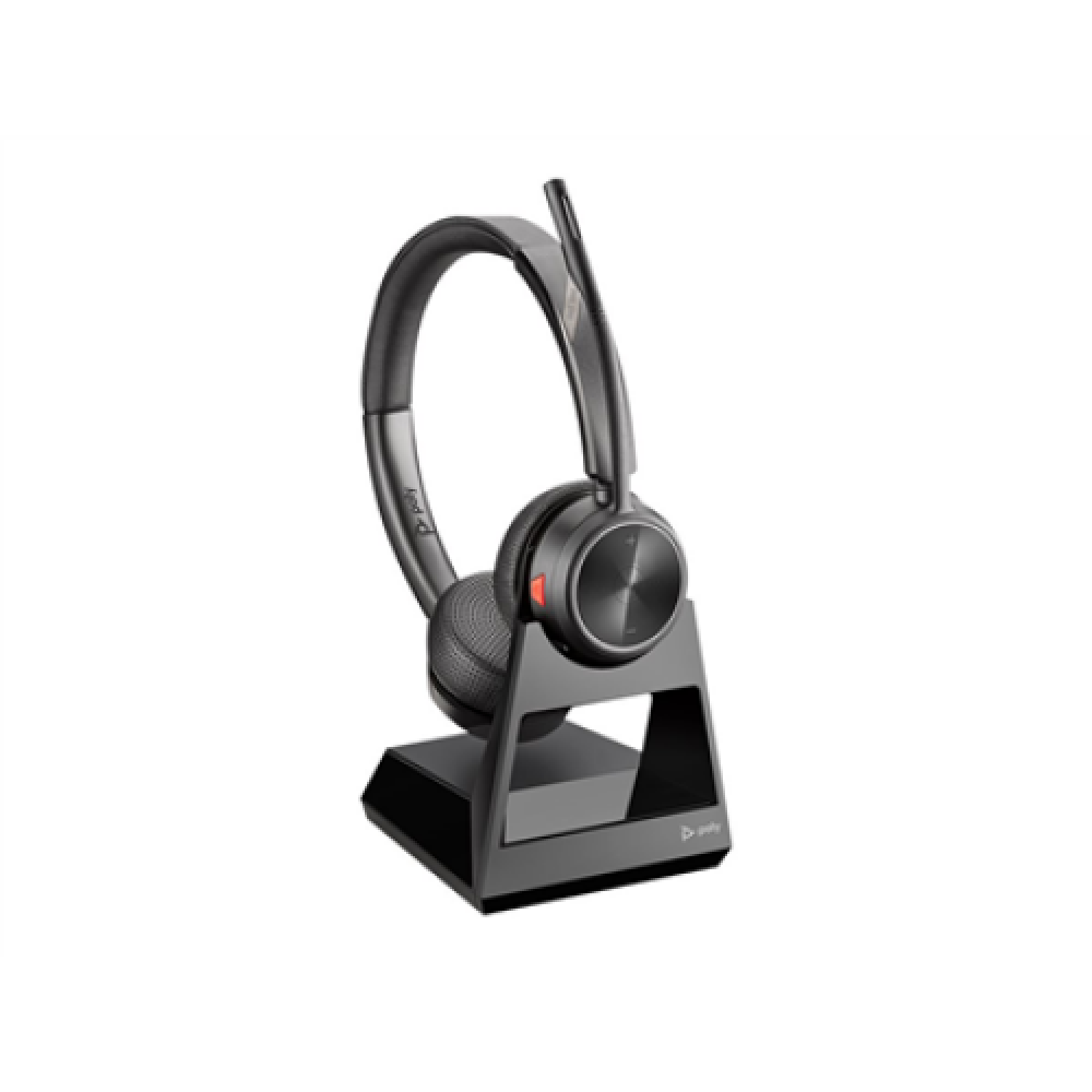 Poly Savi 7220 Office, S7220 D, OTH, BIN, DECT Poly Headset Savi 7220 Office Built-in microphone On-ear Black Wireless