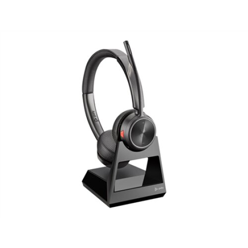 Poly Savi 7220 Office, S7220 D, OTH, BIN, DECT Poly Headset Savi 7220 Office Built-in microphone On-ear Black Wireless