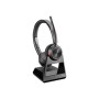 Poly Savi 7220 Office, S7220 D, OTH, BIN, DECT Poly Headset Savi 7220 Office Built-in microphone On-ear Black Wireless