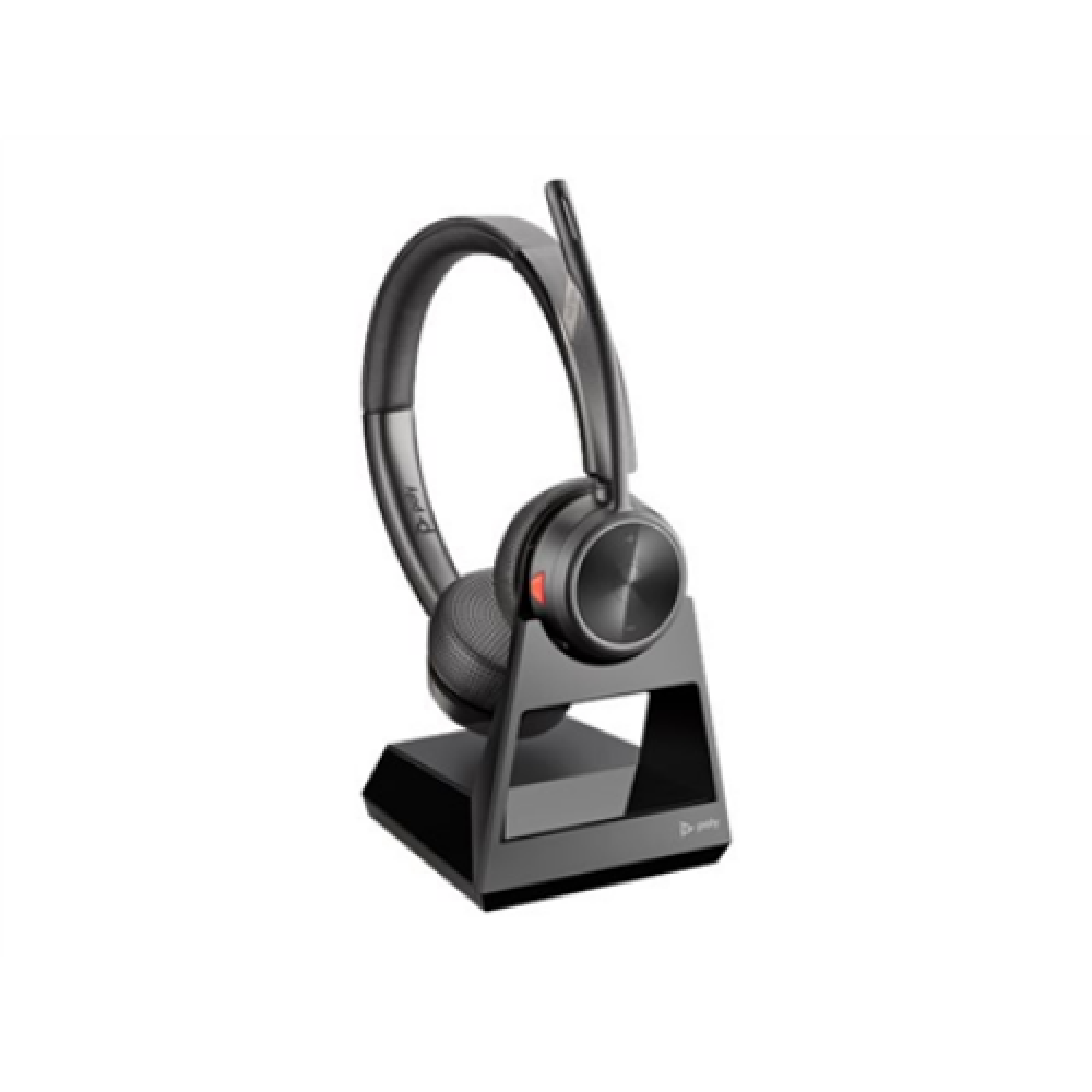 Poly Savi 7220 Office, S7220 D, OTH, BIN, DECT Poly Headset Savi 7220 Office Built-in microphone On-ear Black Wireless