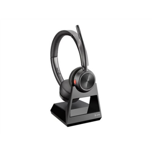 Poly Savi 7220 Office, S7220 D, OTH, BIN, DECT Poly Headset Savi 7220 Office Built-in microphone On-ear Black Wireless
