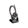 Poly Savi 7220 Office, S7220 D, OTH, BIN, DECT Poly Headset Savi 7220 Office Built-in microphone On-ear Black Wireless
