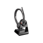 Poly Savi 7220 Office, S7220 D, OTH, BIN, DECT Poly Headset Savi 7220 Office Built-in microphone On-ear Black Wireless