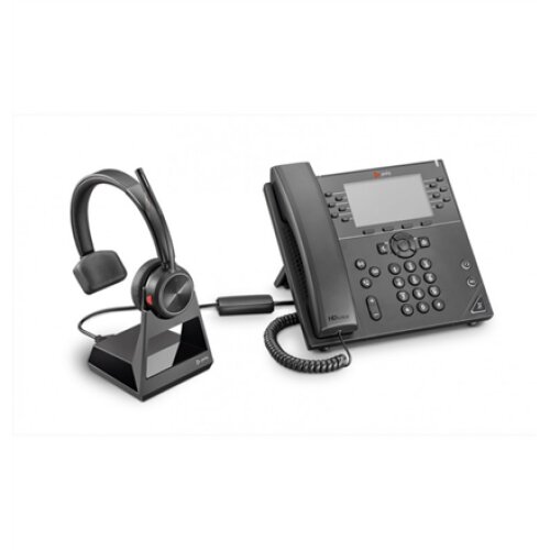 Poly Savi 7220 Office, S7220 D, OTH, BIN, DECT Poly Headset Savi 7220 Office Built-in microphone On-ear Black Wireless