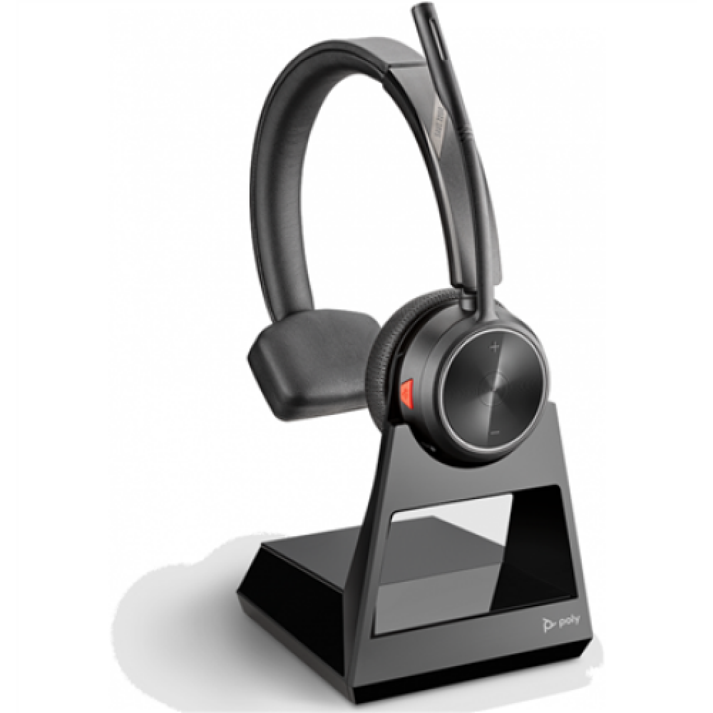 Poly Savi 7220 Office, S7220 D, OTH, BIN, DECT Poly Headset Savi 7220 Office Built-in microphone On-ear Black Wireless