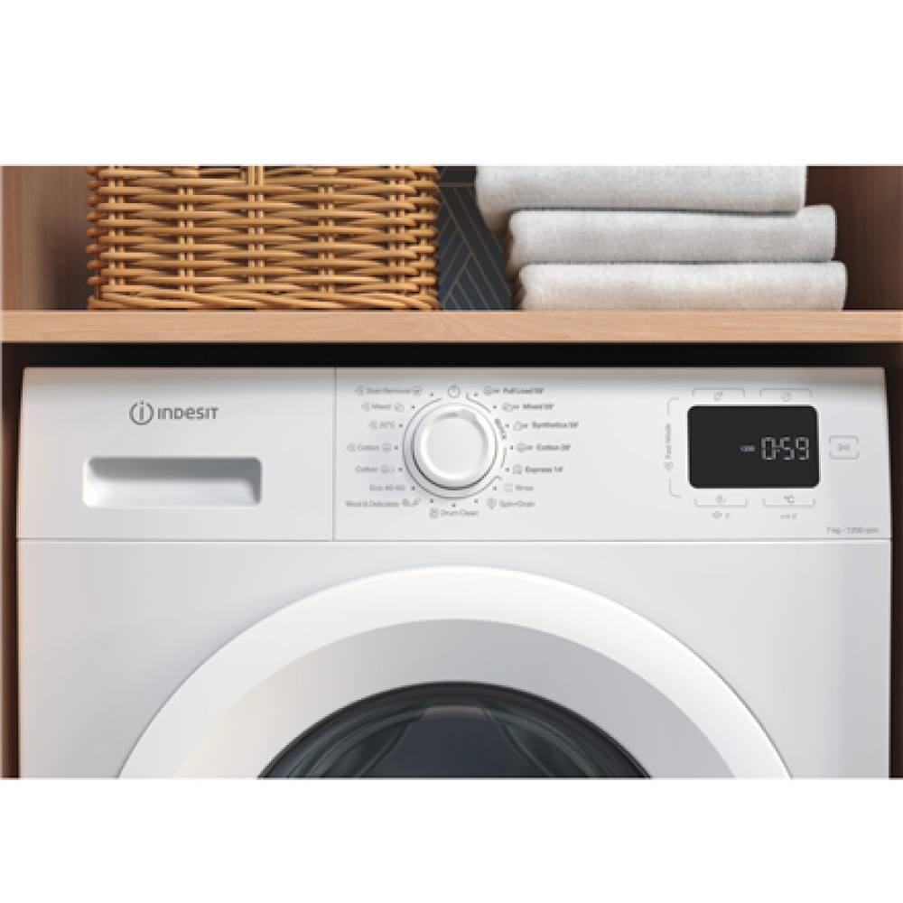 IM 762 MY TIME EE INDESIT Washing machine , IM 762 MY TIME EE , Energy efficiency class A , Front loading , Washing capacity 7 kg , 1200 RPM , Depth 50 cm , Width 60 cm , Display , Digit , Steam function , White