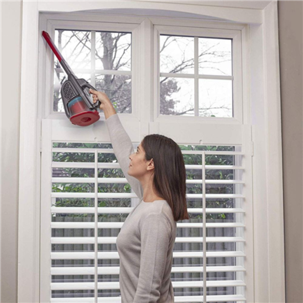 BLACK & DECKER Vacuum Cleaner , BHHV315B-QW , Cordless operating , Handstick , 12 V , Gray/Red