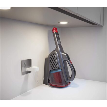 BLACK & DECKER Vacuum Cleaner , BHHV315B-QW , Cordless operating , Handstick , 12 V , Gray/Red