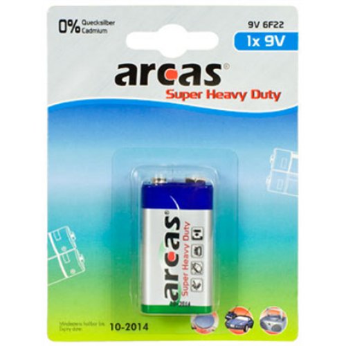 Arcas , 9V/6LR61 , Super Heavy Duty , 1 pc(s)