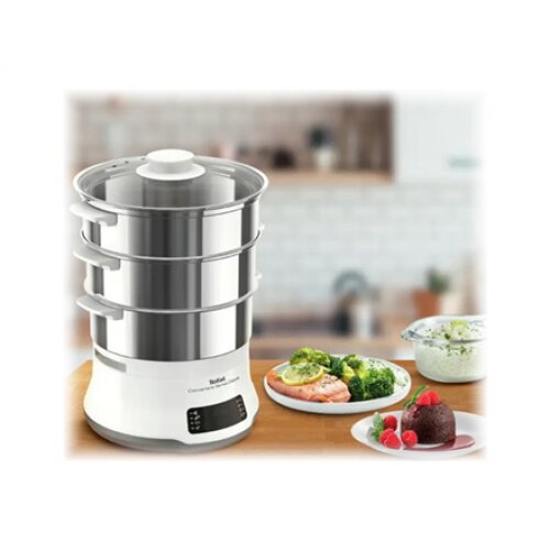 TEFAL Steamer Pot , VC502D10 , 0.7 L , Number of programs 8 , White/Stainless Steel