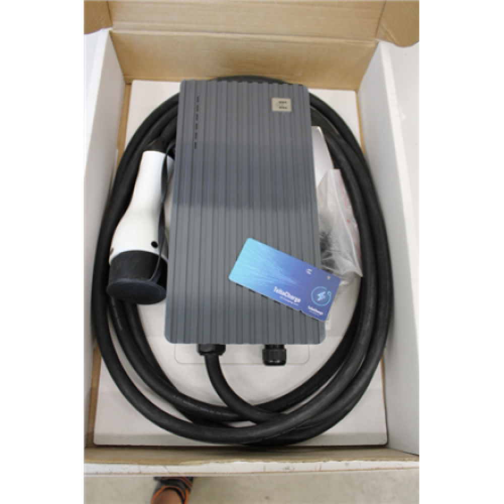 SALE OUT. TeltoCharge 32A, 3 phase, 22kW, type 2 5m cable, WiFi/BLE/ETH/NFC/RS485 slate grey color REEFURBISHED Teltonika Energy