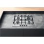 Hotpoint , PPH 60G DF/IX , Hob , Gas , Number of burners/cooking zones 4 , Rotary knobs , Stainless steel
