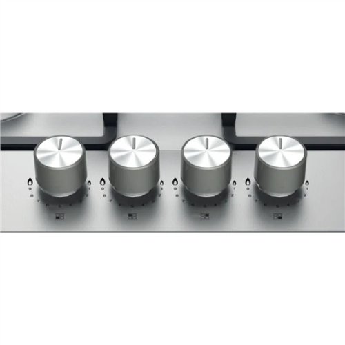 Hotpoint , PPH 60G DF/IX , Hob , Gas , Number of burners/cooking zones 4 , Rotary knobs , Stainless steel