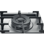 Hotpoint , PPH 60G DF/IX , Hob , Gas , Number of burners/cooking zones 4 , Rotary knobs , Stainless steel