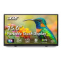 Acer , PM161QT bmiuux , 16 , IPS , FHD , 16:9 , 60 Hz , 6 ms , 1920 x 1080 pixels , Touchscreen , 220 cd/m² , HDMI ports quantity 1 , Black