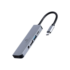 Cablexpert USB Type-C 5-in-1 multi-port adapter (Hub + HDMI + PD + stereo audio) , A-CM-COMBO5-02