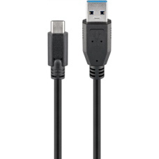 Goobay 71221 USB-C to USB A 3.0 cable, black, 2m , Goobay , USB-C to USB-A USB-C male , USB 3.0 male (type A)