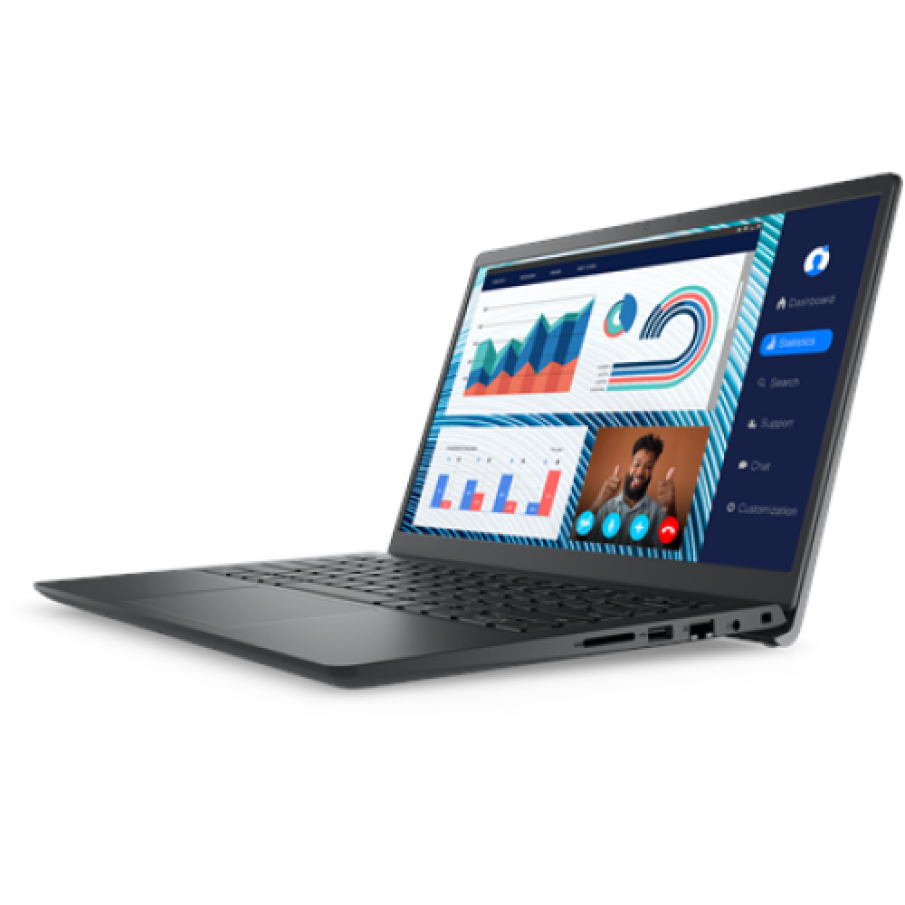 Dell Vostro 14 3420 Black, 14 , WVA, FHD, 1920 x 1080, Anti-glare, Intel Core i3, i3-1215U, 8 GB, DDR4, SSD 256 GB, Intel UHD Graphics, No Optical Drive, Ubuntu, 802.11ac, Keyboard language English, Keyboard backlit, Warranty 36 month(s), Battery warranty