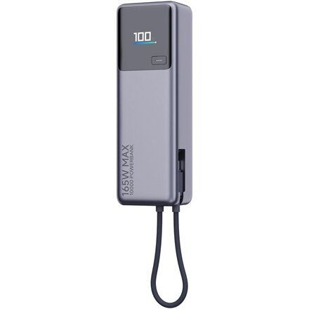 Xiaomi 165W Power Bank (Integrated Cable) , 10000 mAh , USB-C , Gray