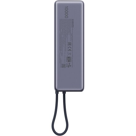Xiaomi 165W Power Bank (Integrated Cable) , 10000 mAh , USB-C , Gray