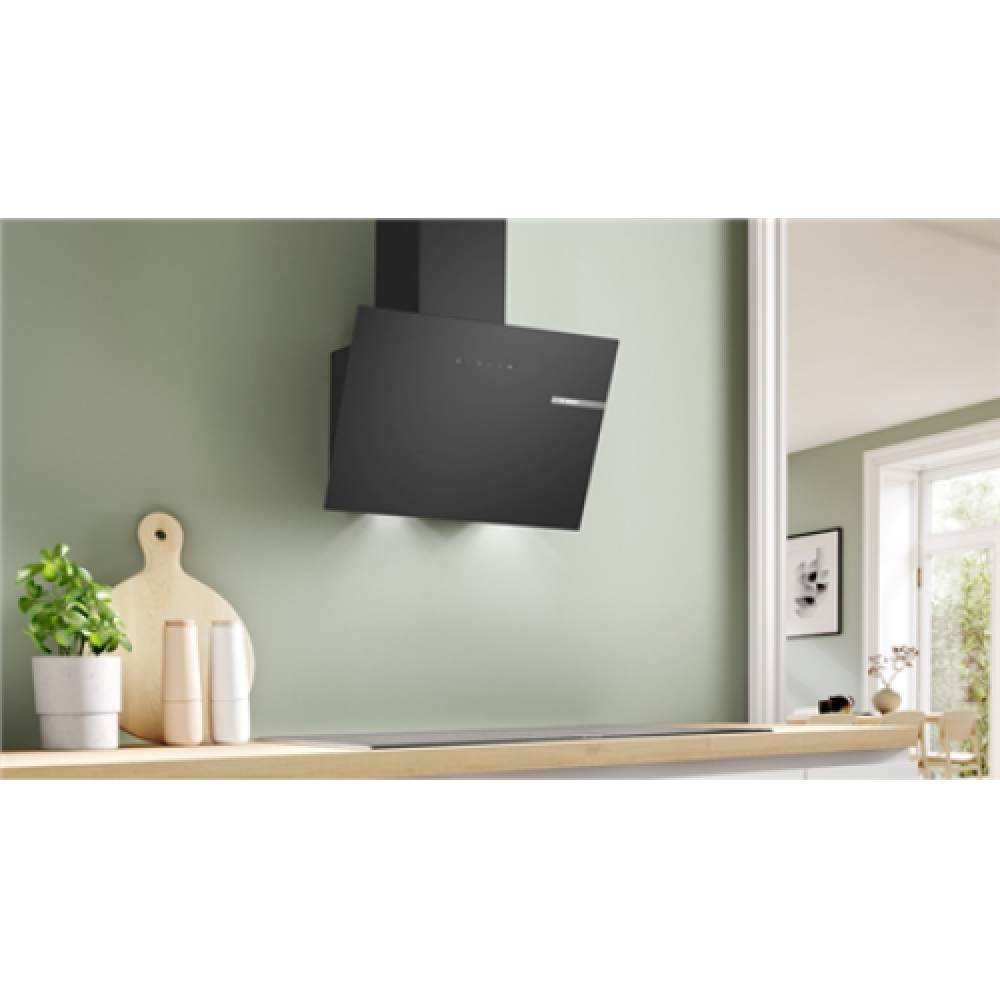 Bosch , Hood , DWK65DK60 , Wall mounted , Energy efficiency class A , Width 59 cm , 430 m³/h , Electronic control , LED , Black