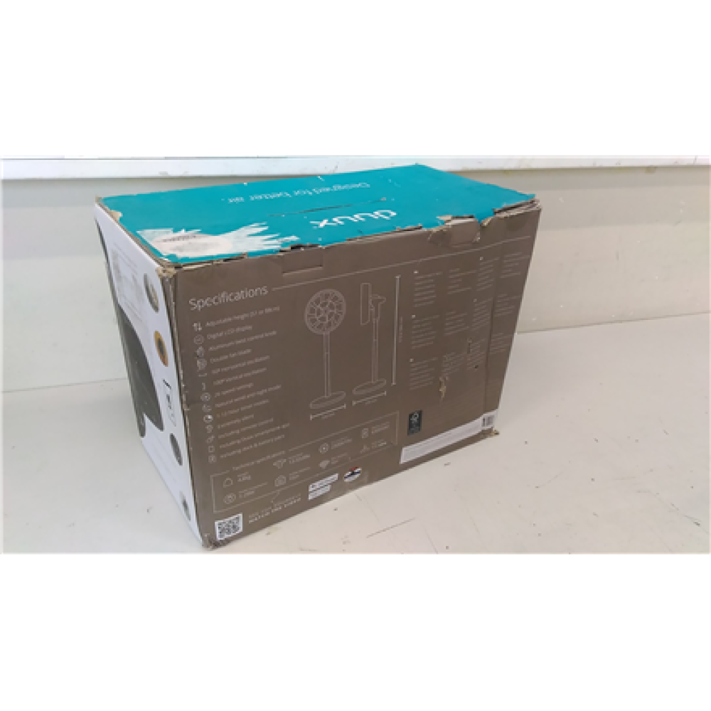SALE OUT. Duux Whisper Flex Smart Fan with Battery Pack, Black , Duux , Smart Fan , Whisper Flex Smart Black with Battery Pack , Stand Fan , USED, DAMAGED PACKAGING, SMALL MARKS ON STAND, BATTERY NOT WORKING, CRACK ON BACK , Black , Diameter 34 cm , Numbe