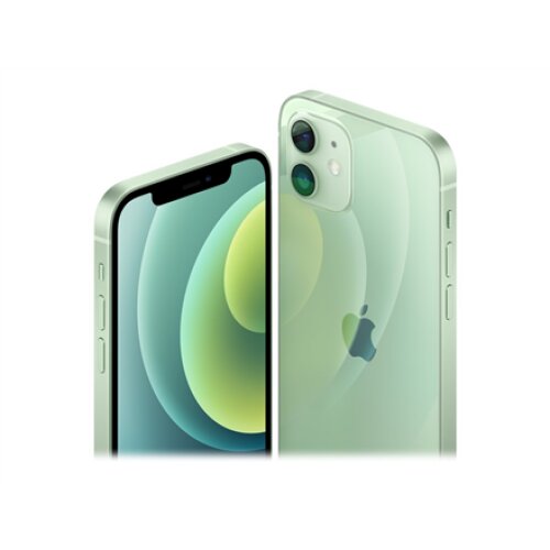 Apple , iPhone 12 , Green , 6.1 , XDR OLED , 2532 x 1170 pixels , Apple , A14 Bionic , Internal RAM 4 GB , 64 GB , Single SIM , Nano-SIM and eSIM , 3G , 4G , Main camera Dual 12+12 MP , Secondary camera 12 MP , iOS , 14 , 2815 mAh