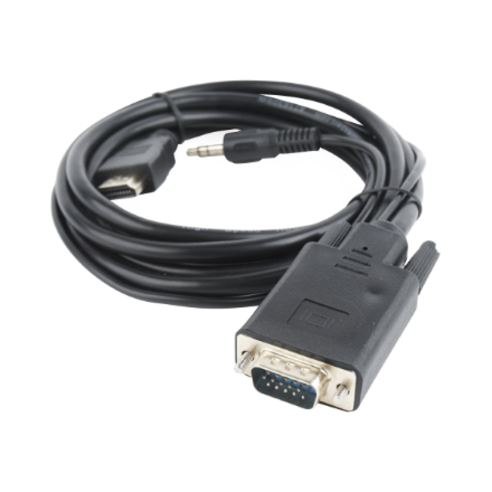 Cablexpert HDMI to VGA and Audio Adapter Cable, Single Port, 1.8m, Black , Cablexpert