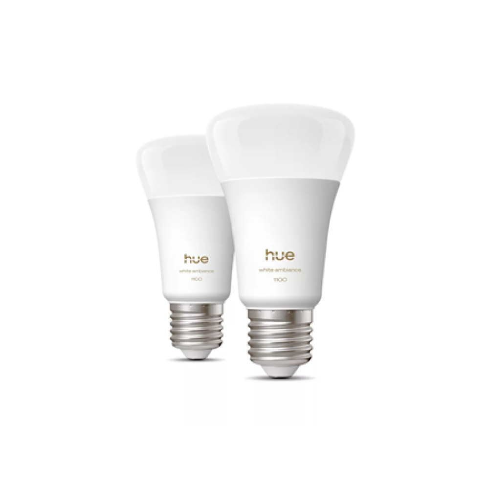 Philips Hue WA 1100 A60 2P EU , E27 , 8.1 W , Warm to cool white light , Bluetooth and Zigbee