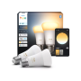 Philips Hue WA 1100 A60 2P EU , E27 , 8.1 W , Warm to cool white light , Bluetooth and Zigbee
