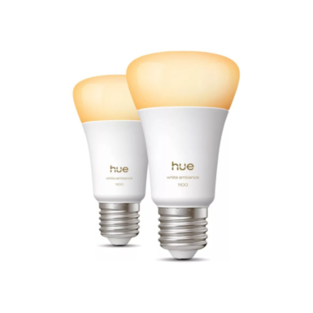 Philips Hue WA 1100 A60 2P EU , E27 , 8.1 W , Warm to cool white light , Bluetooth and Zigbee