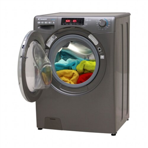 Candy , Washing Machine with Dryer , CSWS596TWMCRE-S , Energy efficiency class A , Front loading , Washing capacity 9 kg , 1500 RPM , Depth 58 cm , Width 60 cm , LCD , Drying system , Drying capacity 6 kg , Steam function , Near Field Communication (NFC)