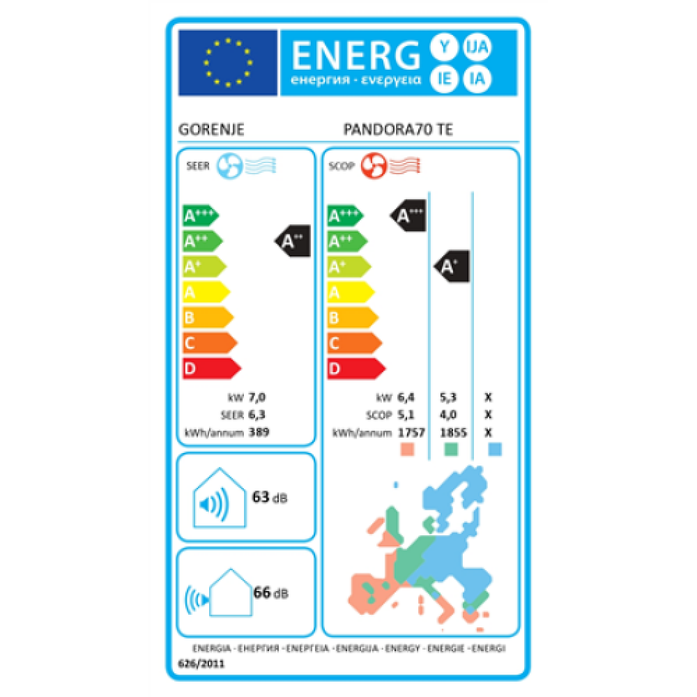 Gorenje , Air Conditioner, Indoor unit , 20003753 PANDORA70 TE