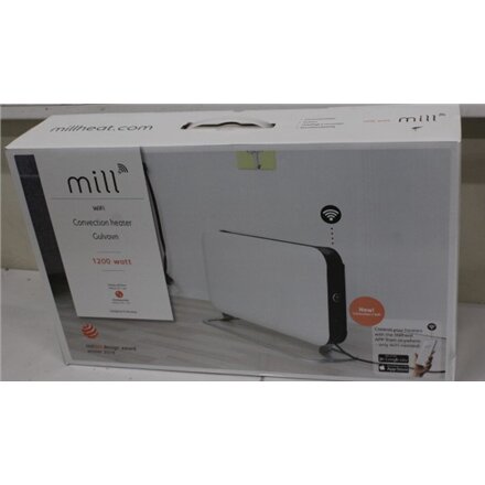 SALE OUT. Mill CO1200WIFI3 GEN3 Convection Heater, 1200W, LED display, white , Mill , Heater , CO1200WIFI3 GEN3 , Convection Heater , 1200 W , Number of power levels 3 , Suitable for rooms up to 14-18 m² , White , DAMAGED PACKAGING, DAMAGED PAINT, SCRATCH