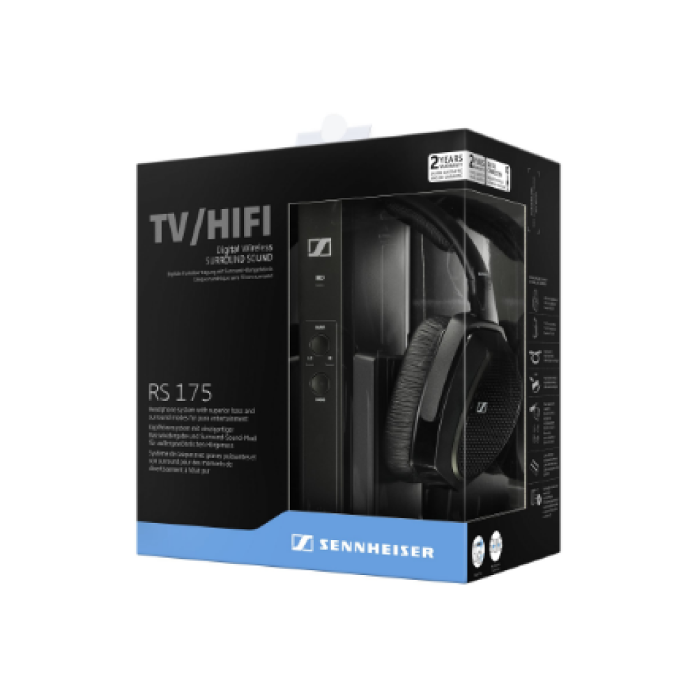 Sennheiser , Wireless Headphones , RS 175-U , Over-ear , Black