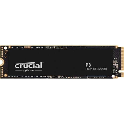 Crucial , SSD , P3 Plus , 500 GB , SSD form factor M.2 2280 , SSD interface PCIe NVMe Gen 3 , Read speed 3500 MB/s , Write speed 1900 MB/s