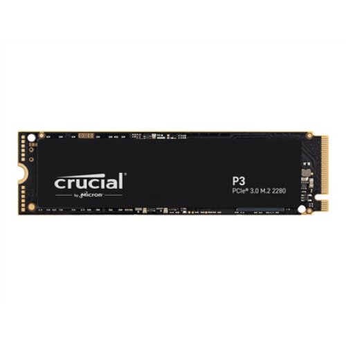 Crucial , SSD , P3 Plus , 500 GB , SSD form factor M.2 2280 , SSD interface PCIe NVMe Gen 3 , Read speed 3500 MB/s , Write speed 1900 MB/s