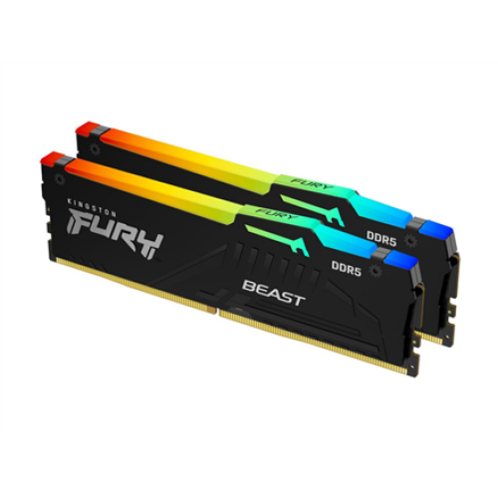 Kingston , Fury Beast RGB , 32 Kit (16GBx2) GB , DDR5 , 4800 MHz , PC/server , Registered No , ECC No
